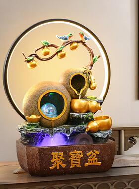 水招财葫芦流摆件循环水水轮客厅店铺公司办公室30086风乔迁开业