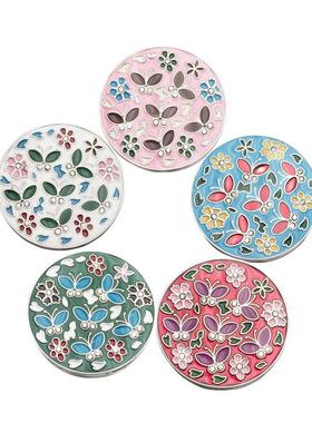 跨境内折叠挂包钩圆形外贸电商小件单品景泰蓝挂包扣桌边挂钩现货