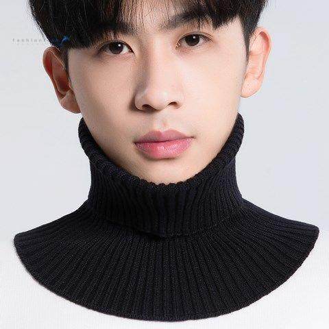新款围脖男套头秋冬保暖护颈椎脖套百搭装饰假领子针织时尚小围巾,淘宝优惠券,粉丝福利购,淘宝优惠卷
