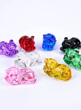 厂家新品金鼠摆件 鼠年礼品 琉璃老鼠摆件生肖品精美水晶