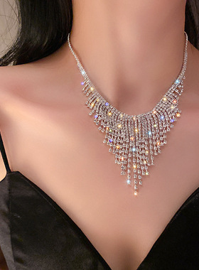 蝴蝶结夸张珍珠项链小众气质项链