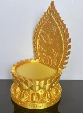 佛像底座金色莲花台展示架加高底托财神位佛牌供奉观音宝座小摆台