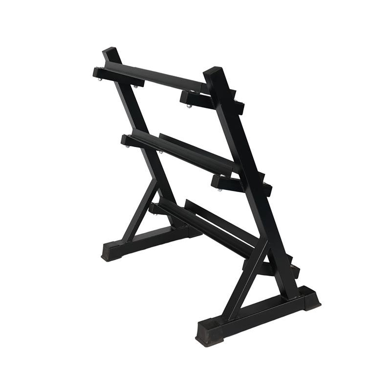 Three-layer dumbbell rack household women's hexagonal dumbbell 10-paid storage rack commercial vertical storage rack