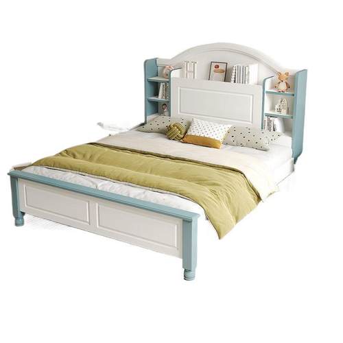 m儿童床男储孩1.2米单人床1.5实木TIA双床女孩书架床物学生公人主 - 图3