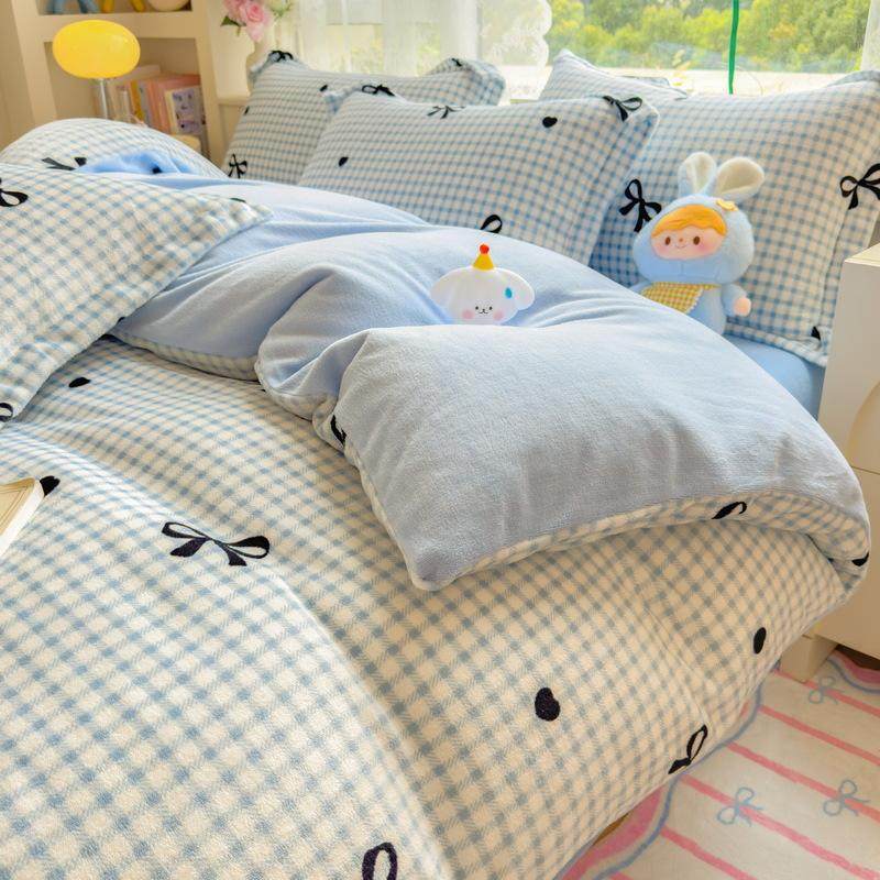 卡通牛奶绒被套单件冬季加厚珊瑚绒被罩单买保暖宿舍单人加绒被套,淘宝优惠券,粉丝福利购,淘宝优惠卷