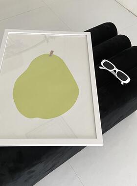 高档is韩风卡通撞色关简约墙画n背景墙挂画装饰画玄壁画照墙片chi