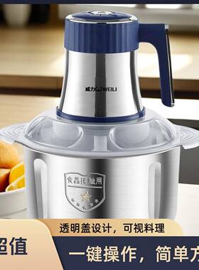 跨境威力家用2L3L5L不锈钢大容量多功能绞肉机料理机商用
