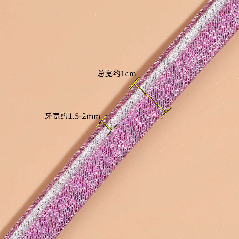 旗袍免烫镶边嫁衣秀禾服金葱包边金丝边条唐装汉服彩色水晶段滚边 - 图2