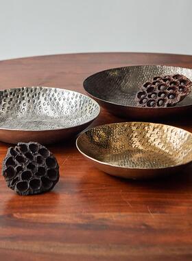 现代无障碍豪华椭圆形装饰托盘模型房创意家庭餐桌咖啡桌水果盘储