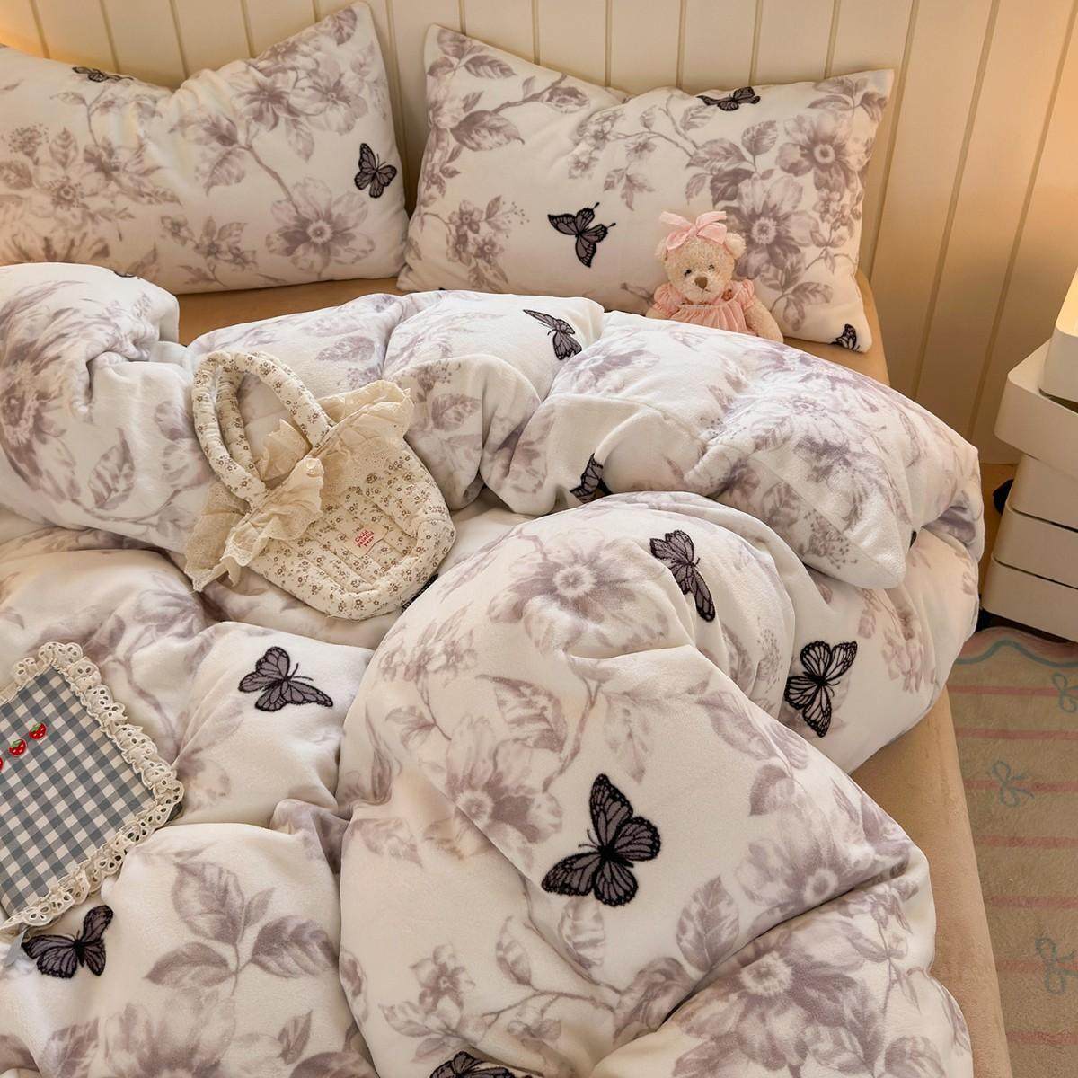 卡通牛奶绒被套单件冬季保暖珊瑚绒被罩三件套宿舍单人加绒被套3,淘宝优惠券,粉丝福利购,淘宝优惠卷