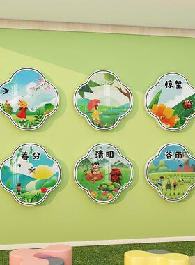 二十节墙创面贴纸幼儿园墙面装饰传x2065统文化楼梯走廊环境气作