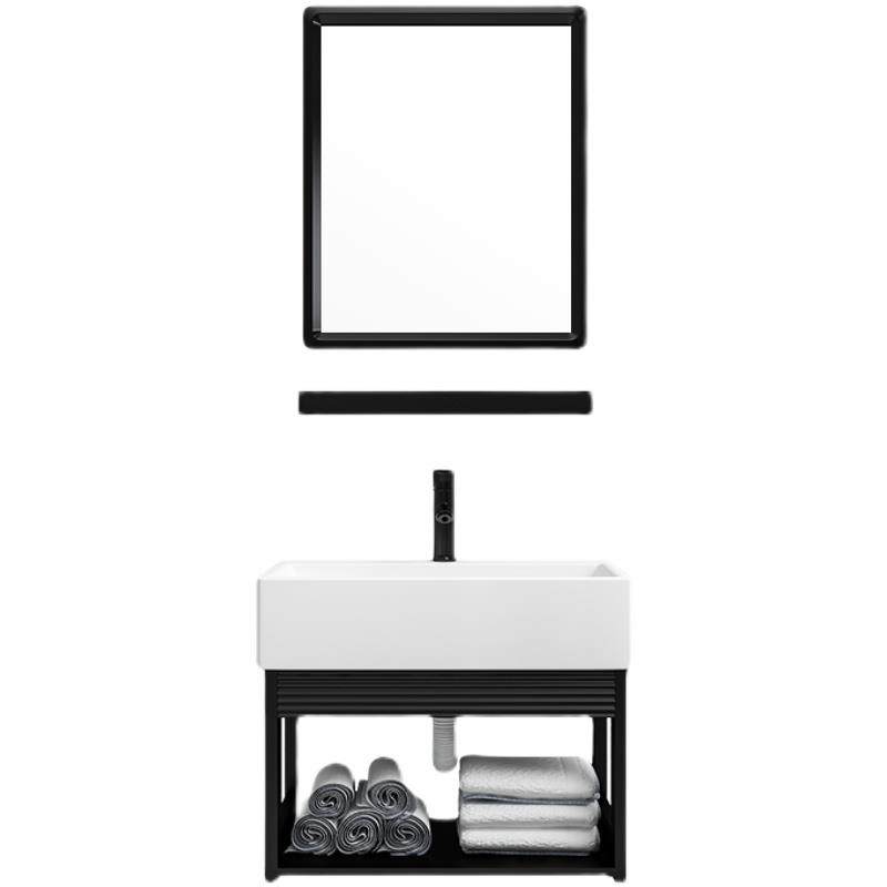 北欧方形洗手盆浴室柜柜组合挂墙式面盆洗脸盆阳台卫生间简易简约,淘宝优惠券,粉丝福利购,淘宝优惠卷