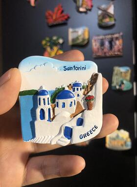 3D立体世界各国各地冰箱贴磁贴城市旅行欧洲国家旅游纪念品创意