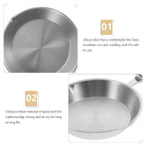 Skillet Stainless Steel Mini Pot Frying Pan for Induction - 图2