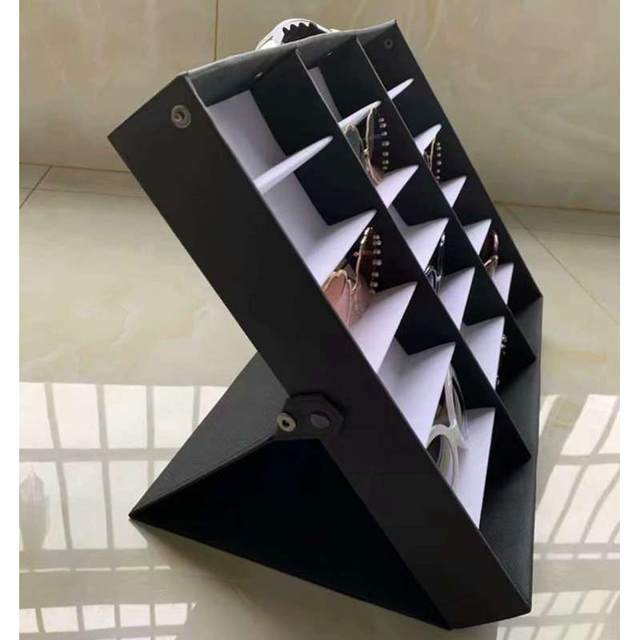 Free shipping portable glasses display box 18 grid 12 grid glasses storage box sunglasses rack street stall counter display rack