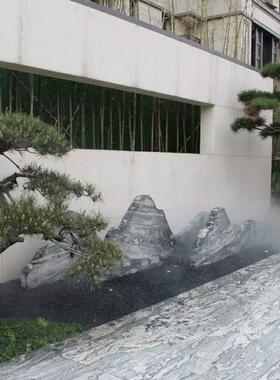 石雕雪切片石浪切片组石合泰石造山景大型景观石内假山石庭院室摆