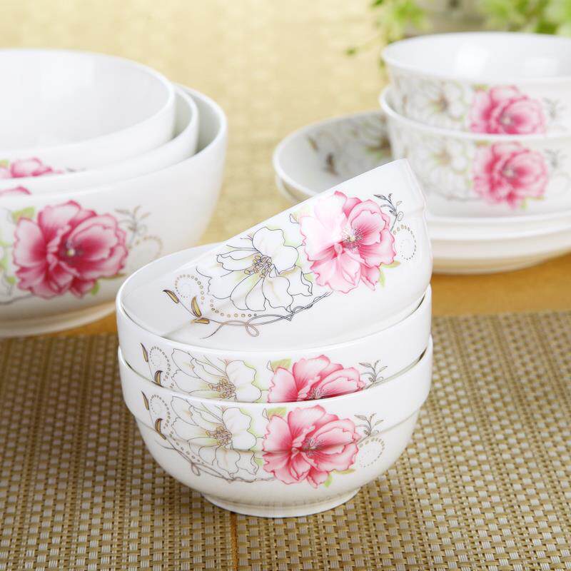 加厚防烫6个装4.5英寸日式碗家用碗米碗汤碗饭碗陶瓷碗餐具套装