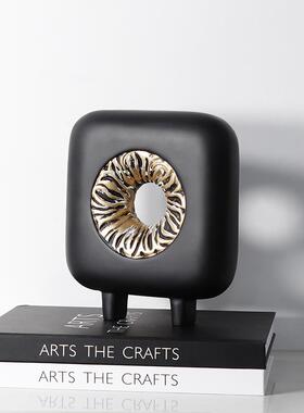 简ES-A6137约书现代环形创摆件雕塑装饰品样板房办公室电意视柜居