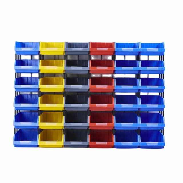 Plastic Combined Parts Box Material Box Component Box Screw Box Classification Storage Box Inclined Port Plastic Box Shelf