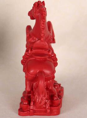 高档品朱砂马正装饰摆设送马到成功工艺家居开品业礼物艺术招财办