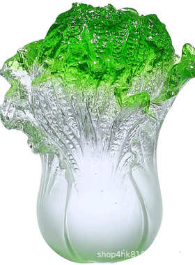 琉璃工艺品白菜客厅家用玄关装饰品摆件高端大气上档次纯手工制作