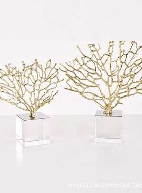 新中式简约样板房客厅创意摆件家居酒店售楼处软装饰品摆设