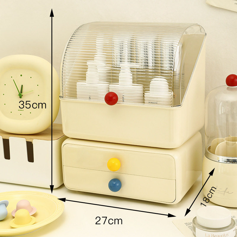化妆刷收纳筒盒旋转防尘带盖桌面口红眼影化妆品眉笔刷子桶置物架,淘宝优惠券,粉丝福利购,淘宝优惠卷