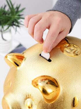 金猪储蓄陶瓷存钱只进不出创意大人摆件储钱婚礼礼品开业