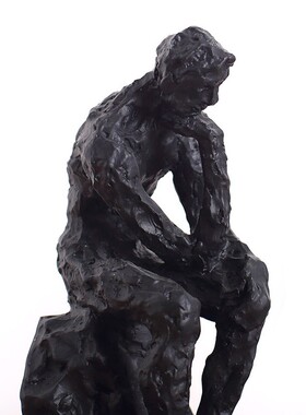 现代艺术抽象思考者书靠书夹书立书房书架书桌装饰树脂工艺品摆件