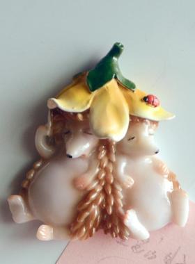 创意可爱兔子冰箱贴磁性立体3d仿真动物装饰留言贴吸铁石家用室内