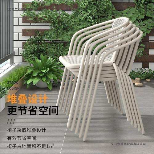 户外桌椅天组合露CQY庭院室外外阳台椅餐桌奶茶店休闲区布置摆铁 - 图1
