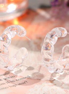Korean jewelry industry C-shaped transparent resin water rip