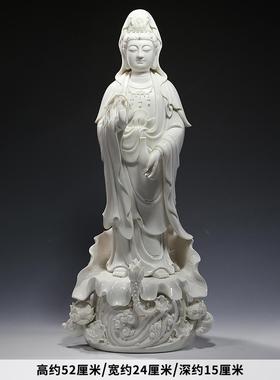 高档德化陶瓷16至28寸立莲音像奉世音菩萨佛像观摆件供家用工艺观