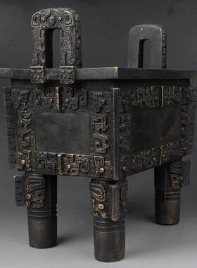 彷古青铜器摆件纯铜办公室鼎司母戊鼎铜鼎工艺礼品摆饰公司开 业