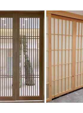 东阳木雕彷古门窗户中式碳化实木花格百叶窗推拉窗移门假窗复古