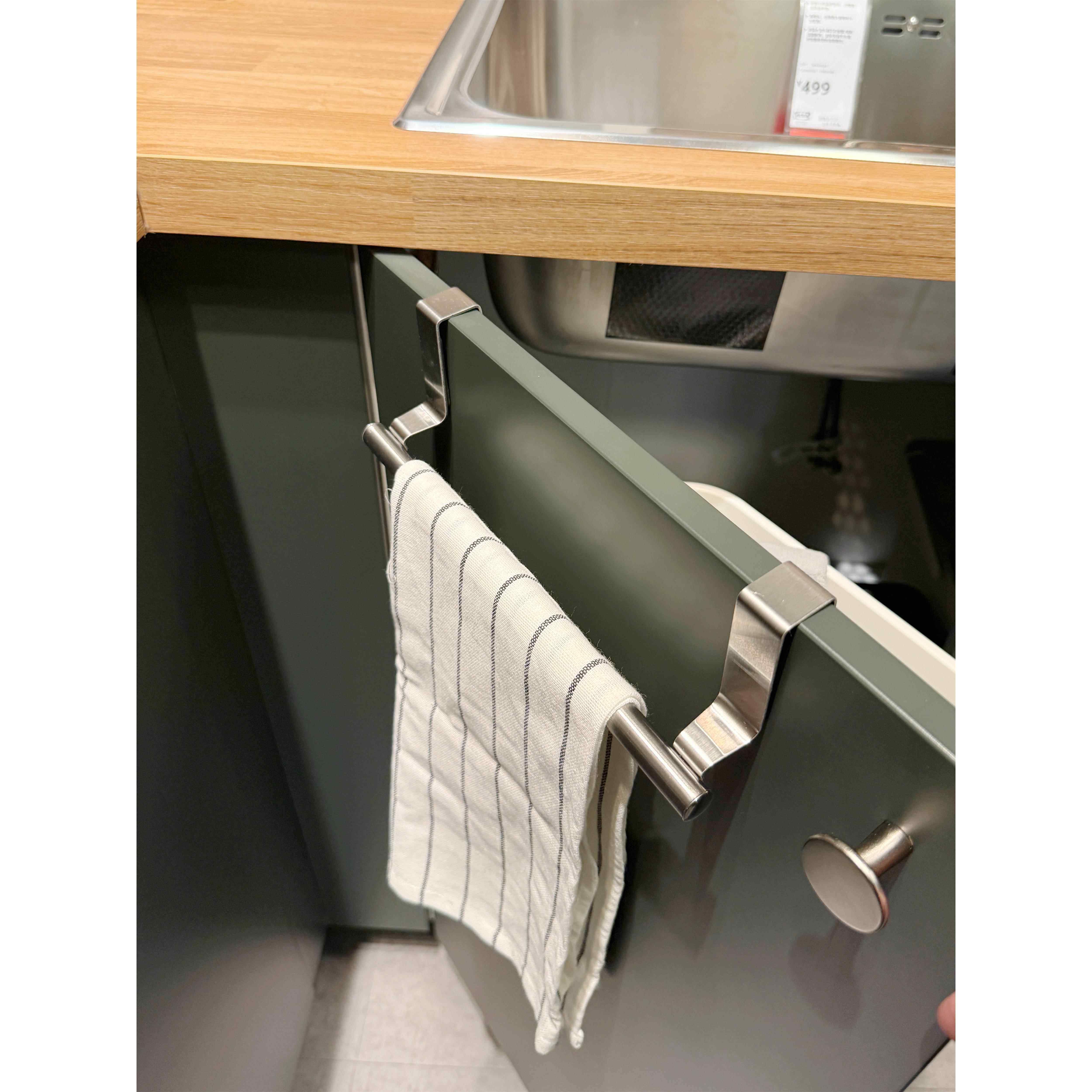 免打孔厨房柜门挂杆抹布收纳架卫生间浴室毛巾架,淘宝优惠券,粉丝福利购,淘宝优惠卷