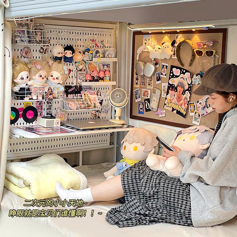 Student bed modification hole board bed table bunk bottom bunk suspended computer desk dormitory good things bedside storage rack