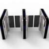 Ultra-thin luxury curved automatic swing gate | high-end office building access control swing gate access control attendance barrier