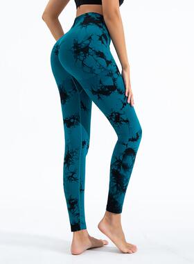 Women's Tie Dye High Waisted Athleisure Fitness Leggings -