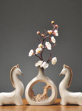 现代轻奢马摆件工艺品客厅酒柜办公室桌面家居装饰品招财创意摆设