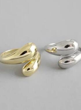 925 Sterling Silver Color Ring Korean rendy Smooth Rings for