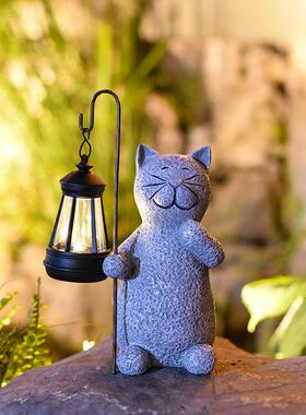 跨境可爱动物提灯摆件太阳能户外花园庭院创意场景装饰temu热销