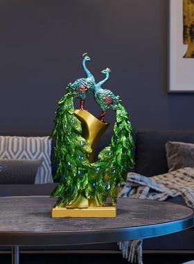 高档酒柜品电视柜摆件欧式意新房玄关雀摆设现代创家居装孔饰结婚