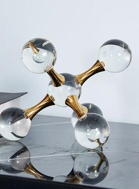 意式轻奢玻璃水晶球摆件家用创意客厅礼品礼物装饰水晶工艺品