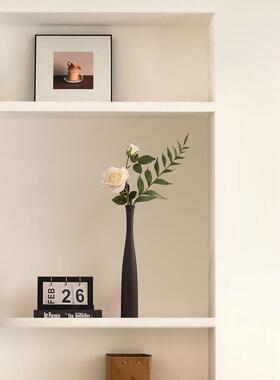 中古风进门口玄关壁龛桌面摆件细长花瓶客厅电视柜彷真花艺装饰品