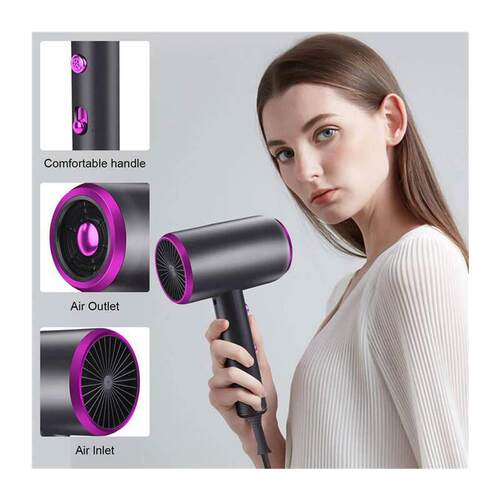 Hair Dryer with Diffuser Blow Dryer Comb Brush 1800W Ionic - 图3
