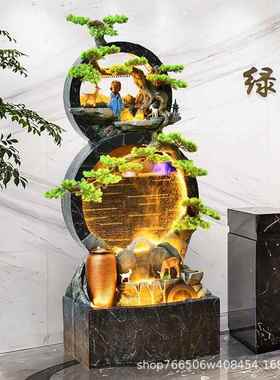 水幕墙流水摆件庭院假山水景墙别墅花园玄关户外鱼池酒店公司装饰