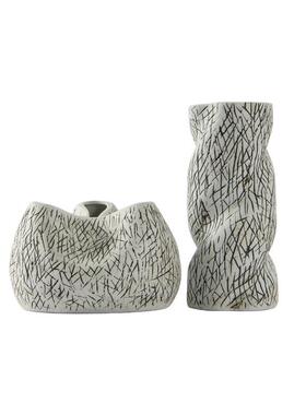 左顾 做旧仿古复古肌理纹理异形陶瓷花瓶样板房间创意装饰品花器