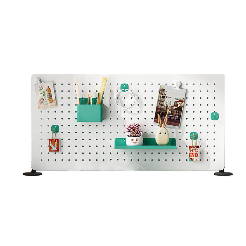 Frameless pen holder vertical clip-on perforated board storage box wall-mounted flat replacement hanging desktop organizer wall-mounted