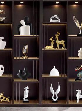 新房客厅软装高级感酒柜装饰品摆件现代电视柜轻奢高档高端艺术品
